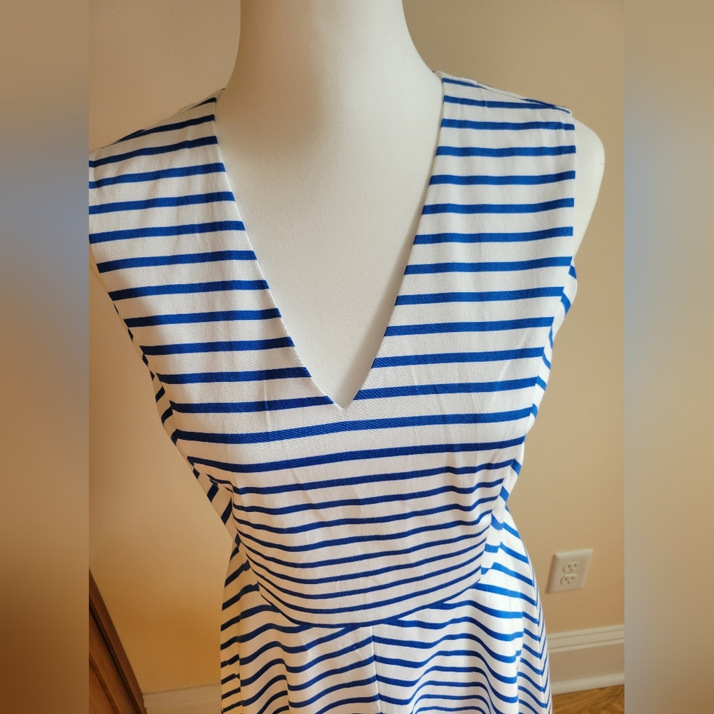 Draper James Blue And White striped dress, Patriotic